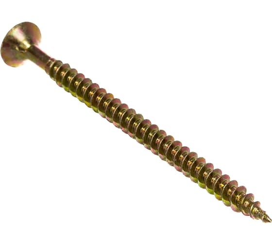 Изображение товара Шуруп Качественный КРЕПЕЖ желтый цинк 4,5x70, 100 шт. 0300491 КЧ