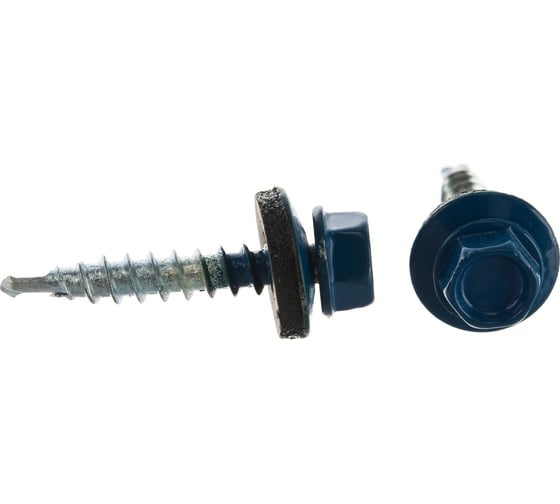 Изображение товара Кровельный саморез Качественный КРЕПЕЖ синий RAL 5005, 4.8х29 мм, 55 шт 0200149 КЧ