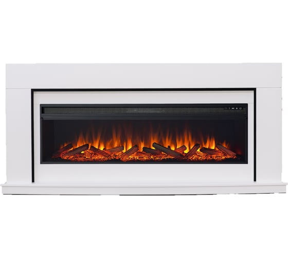 Изображение товара Каминокомплект ELEKAM montana с очагом pulsar 60 белый с черным 100113