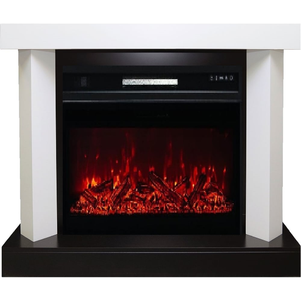 Каминокомплект ELEKAM nelson с очагом pulsar 23 белый с черным 100112