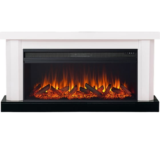 Изображение товара Каминокомплект ELEKAM nelson с очагом pulsar 60 белый с черным 100114