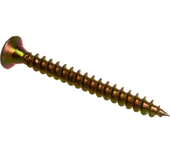 Изображение товара Шуруп Качественный КРЕПЕЖ желтый цинк 4.5x45, 100 шт. 0300485 КЧ