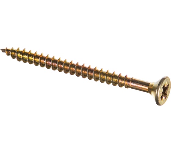 Изображение товара Шуруп Качественный КРЕПЕЖ желтый цинк 5,0x60, 85 шт. 0300507 КЧ