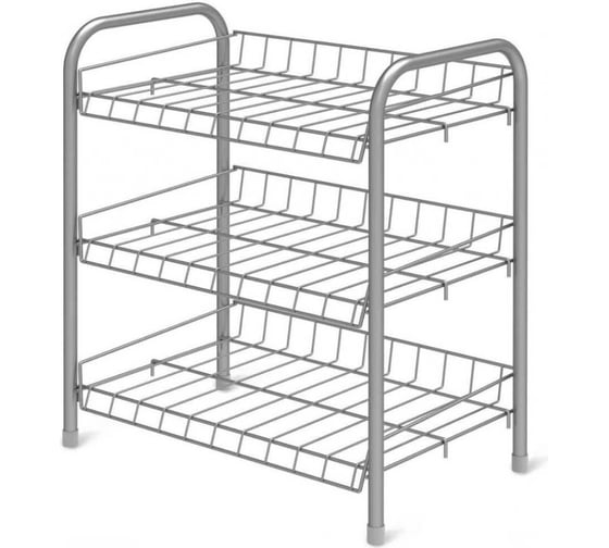 Изображение товара Этажерка для обуви Nika серебряный ЭТ4/С