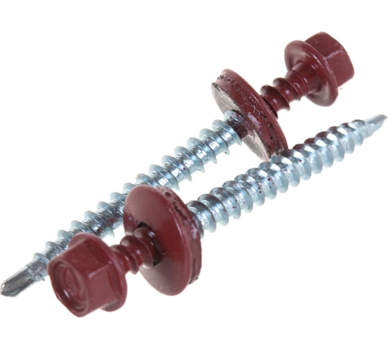 Изображение товара Кровельный саморез крепежная техника красно-коричневый RAL 3011, 4.8х51 мм, 150 шт 420322 БК
