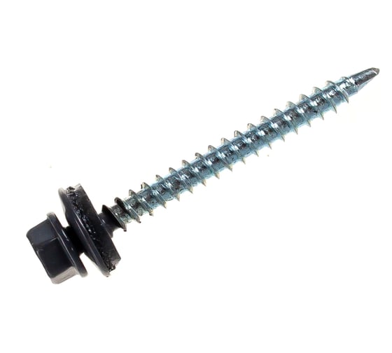 Изображение товара Кровельный саморез крепежная техника серый графит RAL 7024, 4.8х51 мм, 150 шт 420372 БК