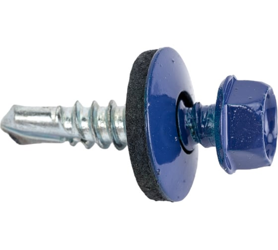 Изображение товара Кровельный саморез крепежная техника ультрамарин RAL 5002, 5.5х25 мм, 250 шт 420418 БК