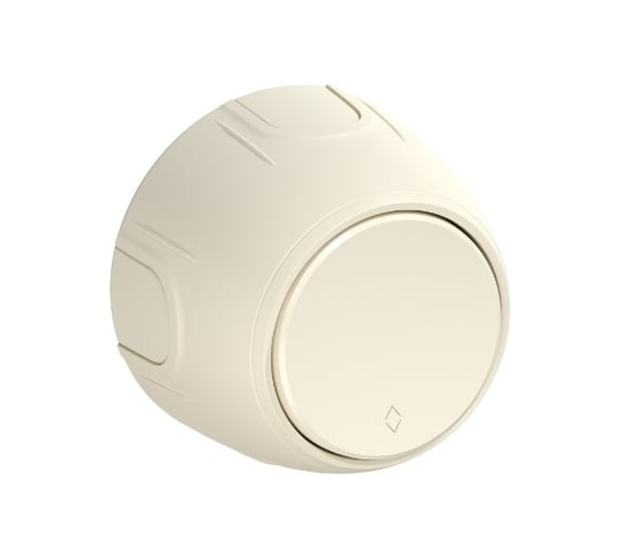 Изображение товара Одинарный накладной (наружный) переключатель OneKeyElectro Rotondo, цвет бежевый 7700952