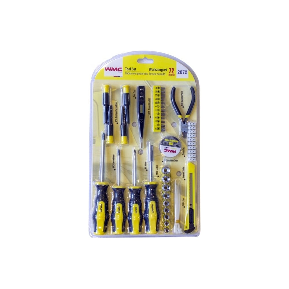 Набор инструментов WMS Tools 72пр. 1/4" WMC-2072 WMC-2072(48836)