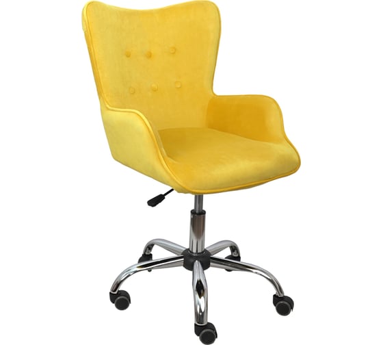 Изображение товара Поворотное кресло AKS Home BELLA, велюр желтый 77316