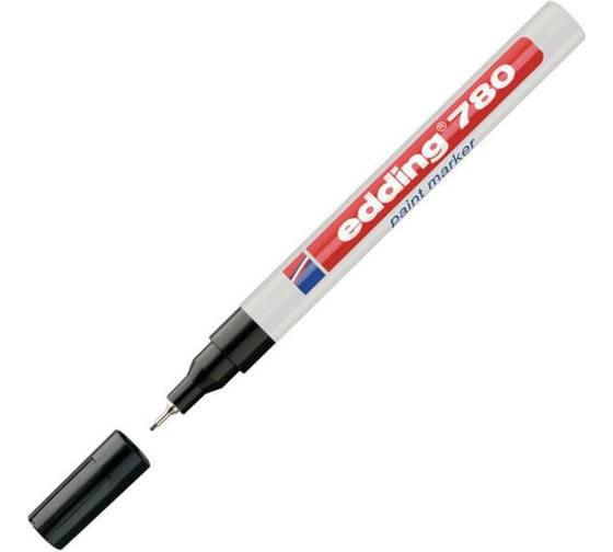 Изображение товара Маркер EDDING лаковый E-780/1 черный 0,8мм, мет. корп, 537620