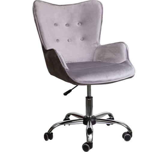 Изображение товара Поворотное кресло AKS Home BELLA, велюр серый 61453