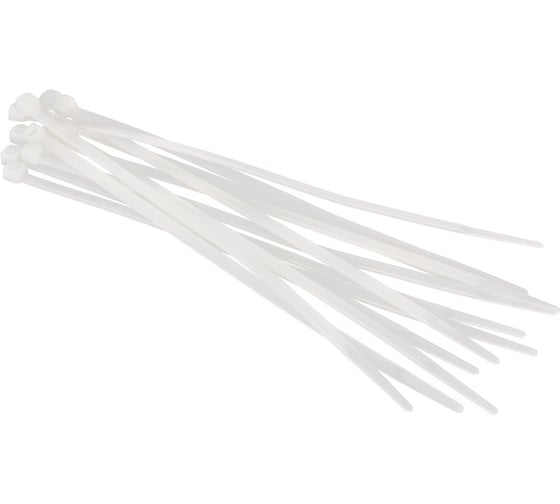 Изображение товара Нейлоновая неоткрывающаяся стяжка NIKOMAX 400х4,5мм, белая, уп-ка 100шт. NMC-CTN400-45-SL-WT-100