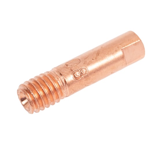 Изображение товара Наконечник токопроводящий 20 шт, CU-E, М6x25 мм, d=0.8 мм для горелок mig/mag энаргит CU-E-M6-25-08-20