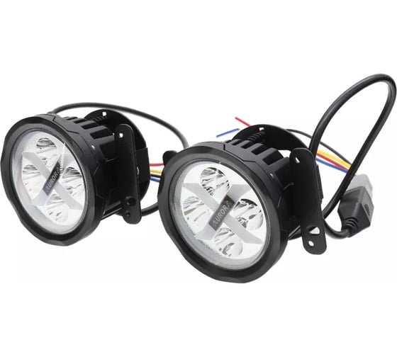 Изображение товара Светодиодная фара Aurora alo-e-r4t3-e-rgb 4" 40w, 3200lm, 9-36v противотуманка ближний свет, комплект 2 шт. 22537