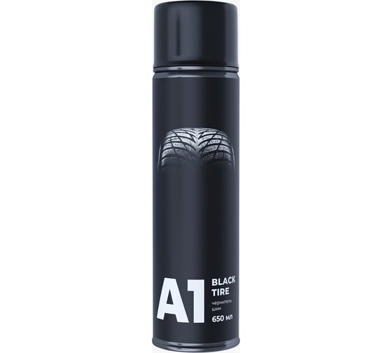 Изображение товара Чернитель шин в аэрозоли A1 Black tire 650 мл BT-0650