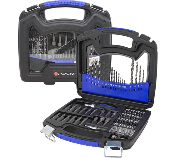 Изображение товара Набор сверл по бетону, металлу, дереву и бит 75пр. в кейсе Forsage F-924U75