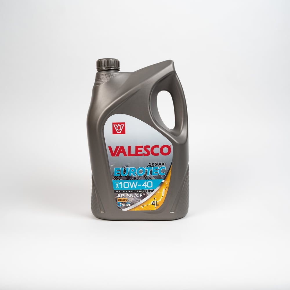 Изображение товара Моторное масло VALESCO EUROTEC GX 5000 10W40 4 л полусинтетика API SN CF