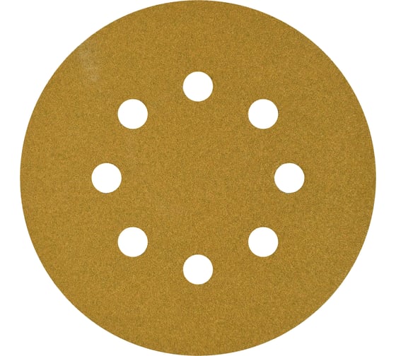 Изображение товара Шлифовальный круг на липучке GOLD Classic 125 мм, 8 отверстий, 50 шт, P100 ABRAFORM AF50-GC-128-8-100