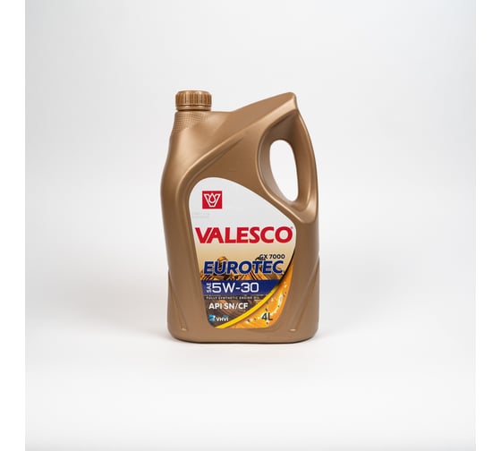 Изображение товара Моторное масло VALESCO EUROTEC GX 7000 5W30, API SN/CF, синтетическое, 4 л, ПЭ 370840h