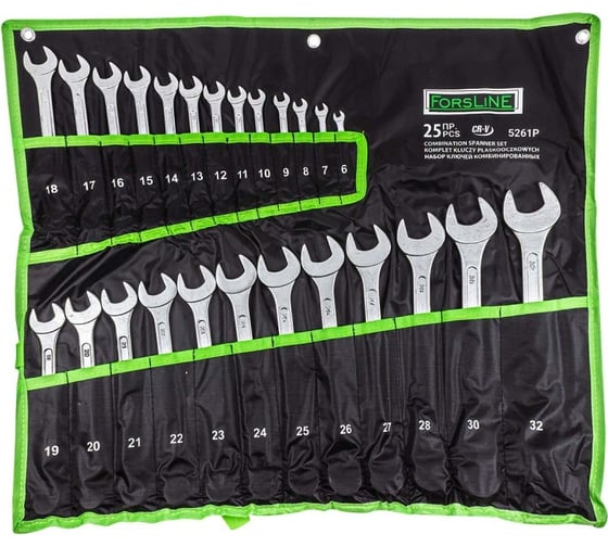 Изображение товара Ключи Forsland комбинированные, набор 25пр. (6-28, 30, 32мм) FL-5261P(54264)