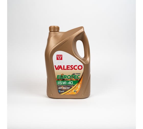 Изображение товара Моторное масло VALESCO EUROTEC GX 7000 5W40, API SN/CF, синтетическое, 4 л, ПЭ 370842h