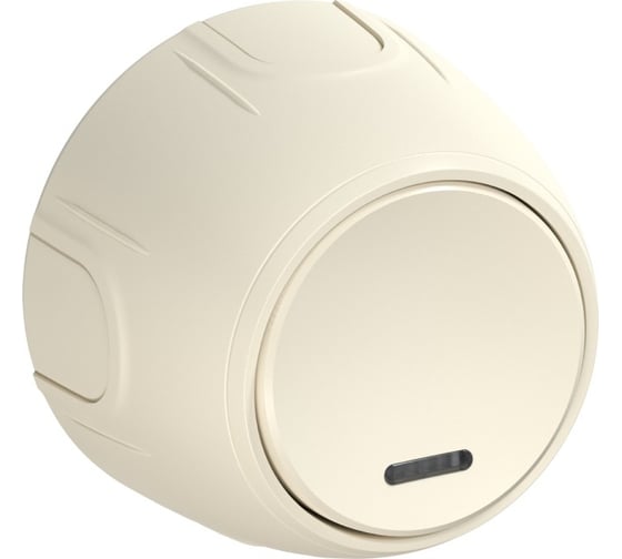 Изображение товара Накладной выключатель OneKeyElectro (наружный) одинарный Rotondo, с подсветкой, цвет бежевый. 7700862