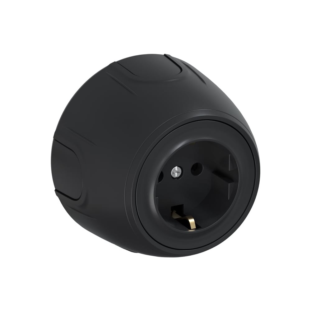 Изображение товара Накладная розетка OneKeyElectro (наружная) с заземлением Rotondo , винтовые контакты, цвет черный. 7700875 Изображение товара Накладная розетка OneKeyElectro (наружная) с заземлением Rotondo , винтовые контакты, цвет черный. 7700875