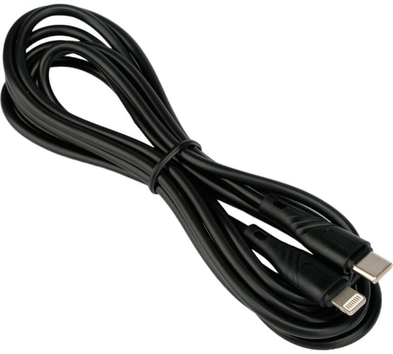 Изображение товара Кабель Cablexpert usb2.0 type c/lightning, classic 0.1, 2.1a, qc3.0, 2м, черный, коробка, CCB-USB2-CMAPO1-2MB