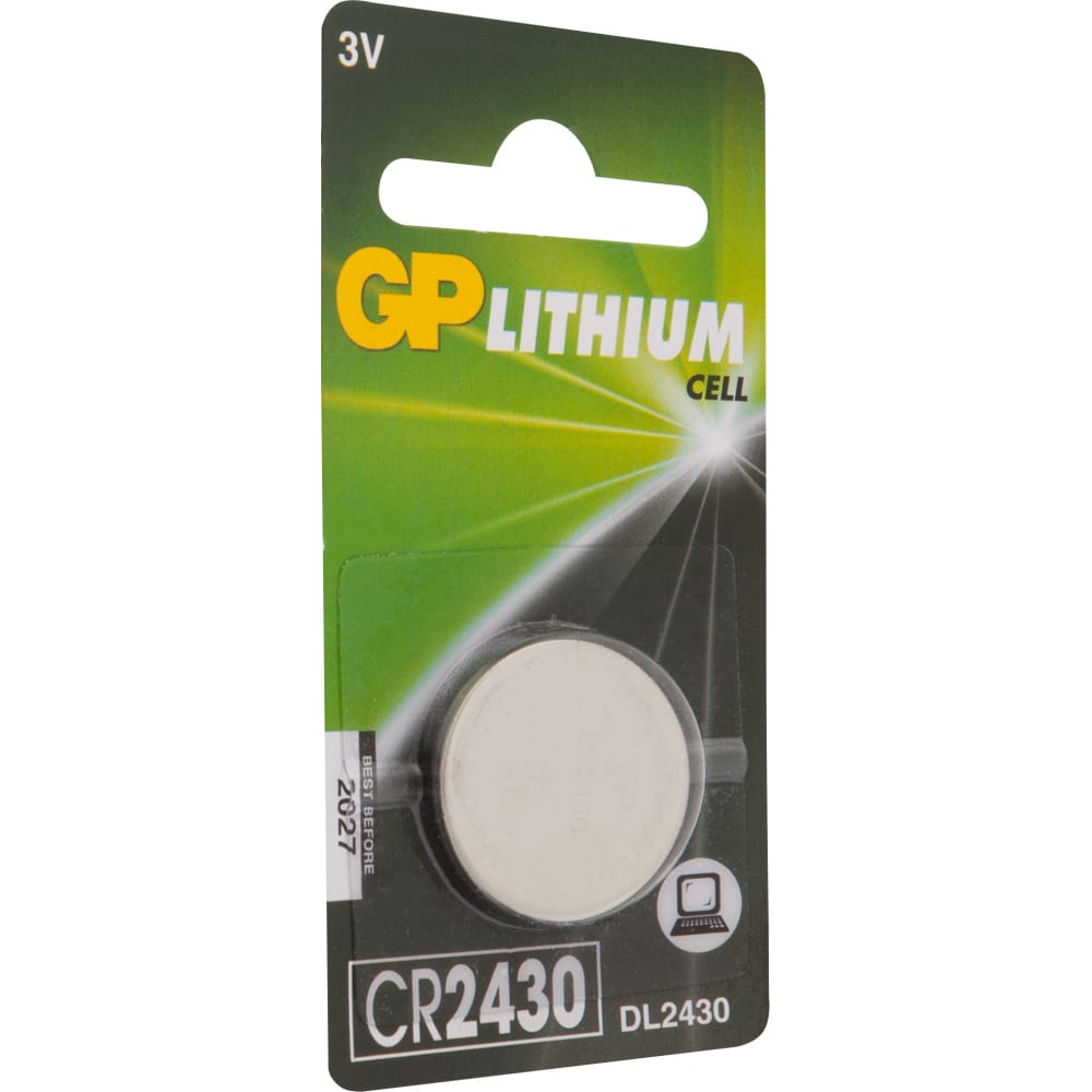 Литиевая дисковая батарейка GP - CR2430-8C1