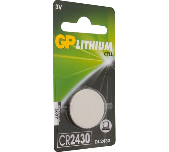 Изображение товара Литиевая дисковая батарейка GP Lithium CR2430 CR2430-8C1