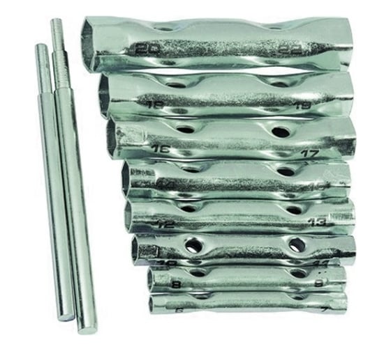 Изображение товара Набор торцевых ключей-трубок РемоКолор 6х22 мм, 2 воротка, сталь, 10шт 43-2-710