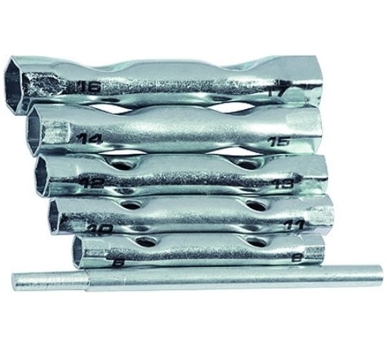 Изображение товара Набор торцевых ключей-трубок РемоКолор 8х17 мм, вороток, сталь, 6шт 43-2-706