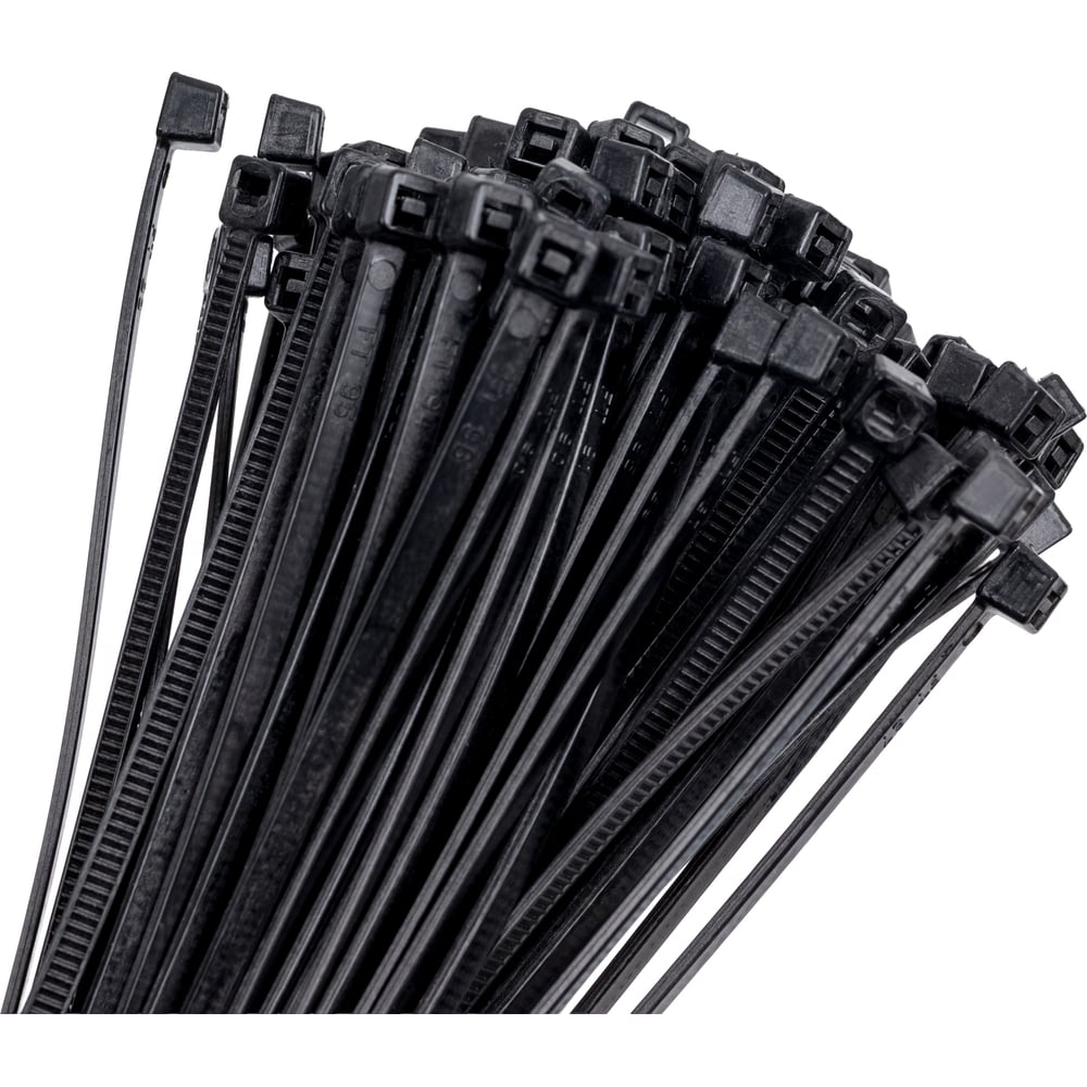 Изображение товара Хомуты нейлоновые РемоКолор черные 100 х 2,5 мм для фиксации