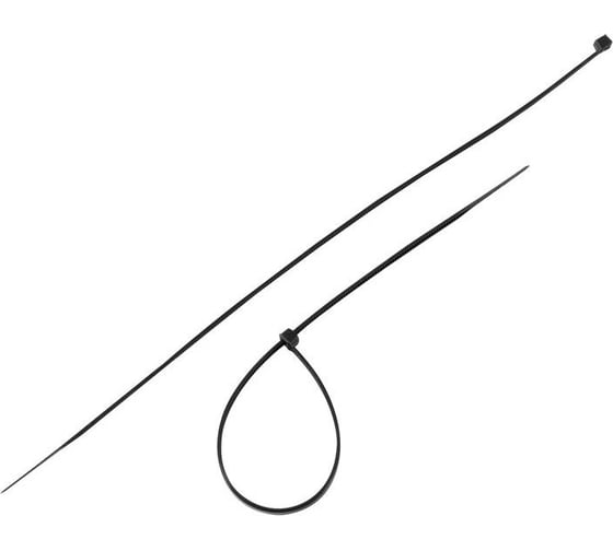 Изображение товара Нейлоновые хомуты РемоКолор черные 300 х 7,2 мм, 100 47-3-307