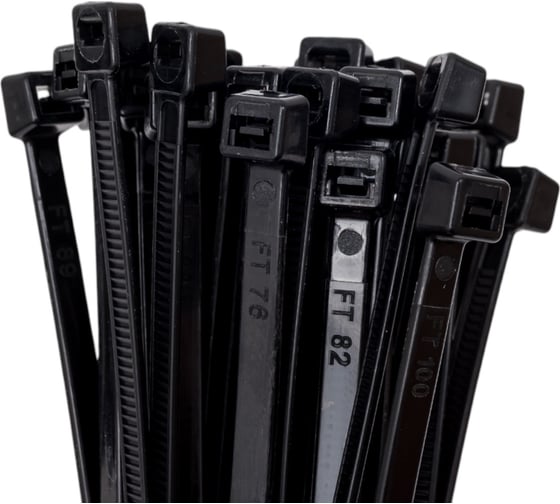 Изображение товара Нейлоновые хомуты РемоКолор черные 250 х 4,8 мм, 100 47-3-254