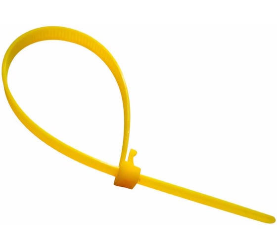 Изображение товара Нейлоновые хомуты РемоКолор желтые многоразовые 200 х 7,2 мм, 50 47-5-200