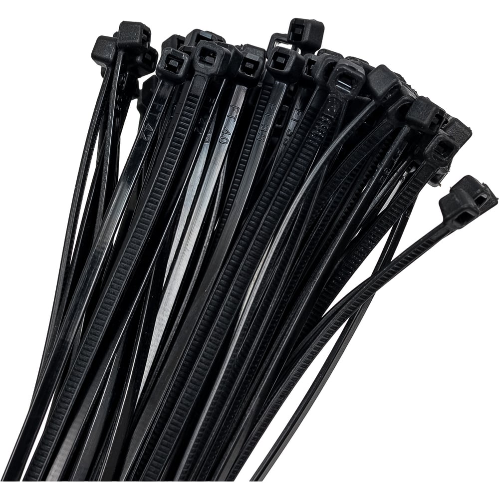 Изображение товара Нейлоновые хомуты РемоКолор черные 150 х 2,5 мм, 100 шт