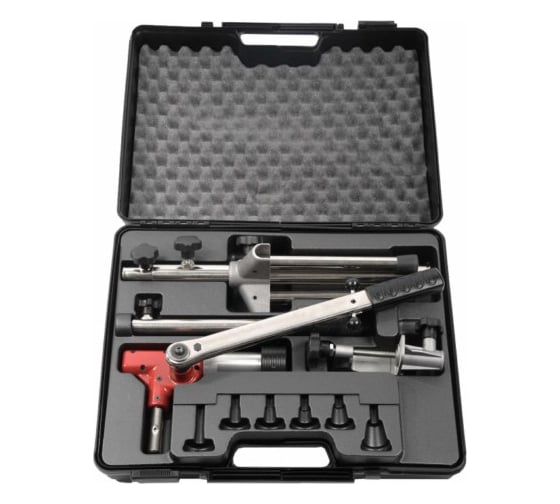 Изображение товара Ручной пресс-инструмент ЗУБР ШиреФит для развальцовки труб, в пластиковом кейсе, 14-32мм 51625