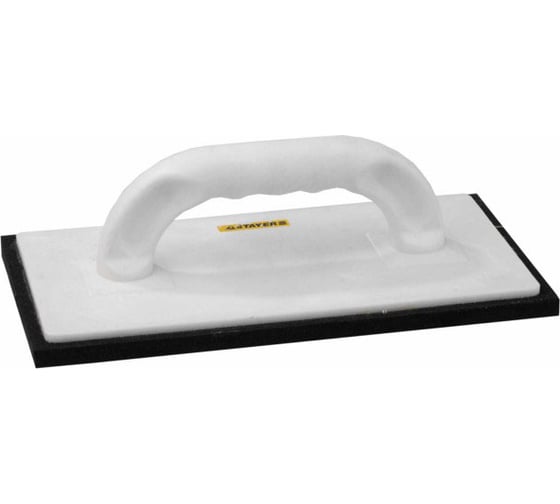 Изображение товара Пластмассовая терка STAYER с резиновым покрытием 10мм, 140х280мм 0815-1