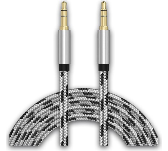 Изображение товара Кабель Pro Legend соединительный , 3.5 Jack (M) - 3.5 Jack (M) текстильная оплетка, черно-Белый, 2м. PL1014