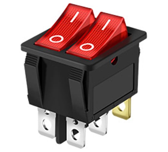 Изображение товара Выключатель Pro Legend двухклавишный 6 контактов PL2371