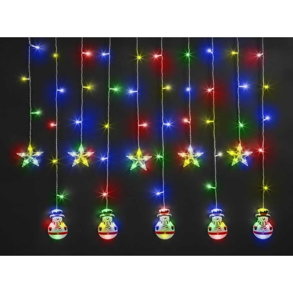 Изображение товара Гирлянда Navigator 95 026 NGF-D037-03 бахрома звезды и снеговики RGBY 0.6м IP20