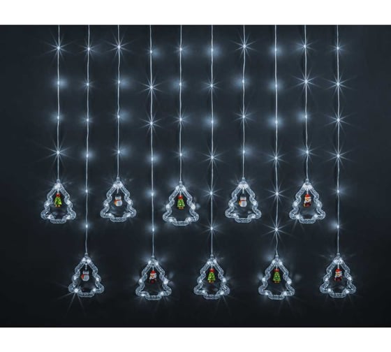 Изображение товара Гирлянда NGF-D034-02 (бахрома елки и фигурки CW 3*0.6м IP20) Navigator 95008