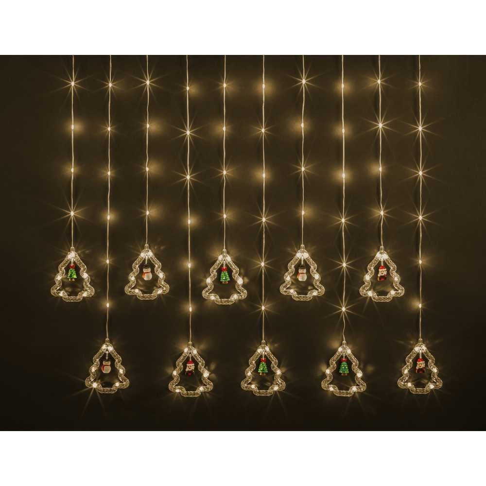 Изображение товара Гирлянда Navigator NGF-D034-01 бахрома елки и фигурки 3м IP20 тепло белый свет