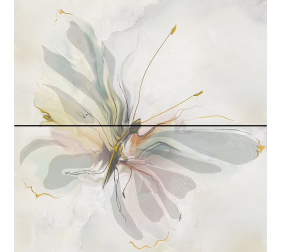 Изображение товара Панно Beryoza Ceramica Оникс бабочка салатный, 500x500x8 мм, комплект из 2 шт. ТГ-00004828