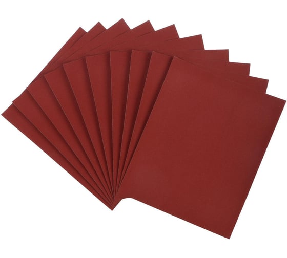 Изображение товара Шкурка шлифовальная в листах на бумажной основе водостойкая 230x280, Р240, 10 шт ЛОМ 1864805