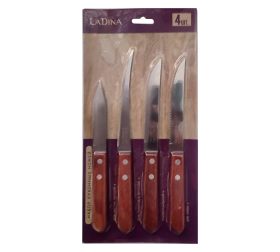 Изображение товара Набор кухонных ножей Ladina с пластиковой ручкой 4 предмета 10106-1