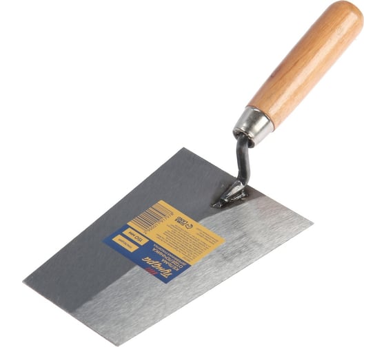 Изображение товара Кельма отделочника ТУНДРА трапеция, деревянная рукоятка, 150 мм 1191797