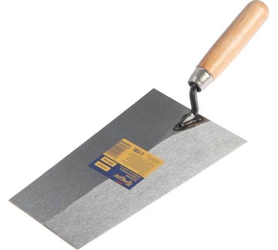 Изображение товара Кельма отделочника ТУНДРА трапеция, деревянная рукоятка, 200 мм 1191798